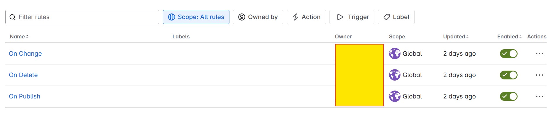 Setting up hooks in Confluence