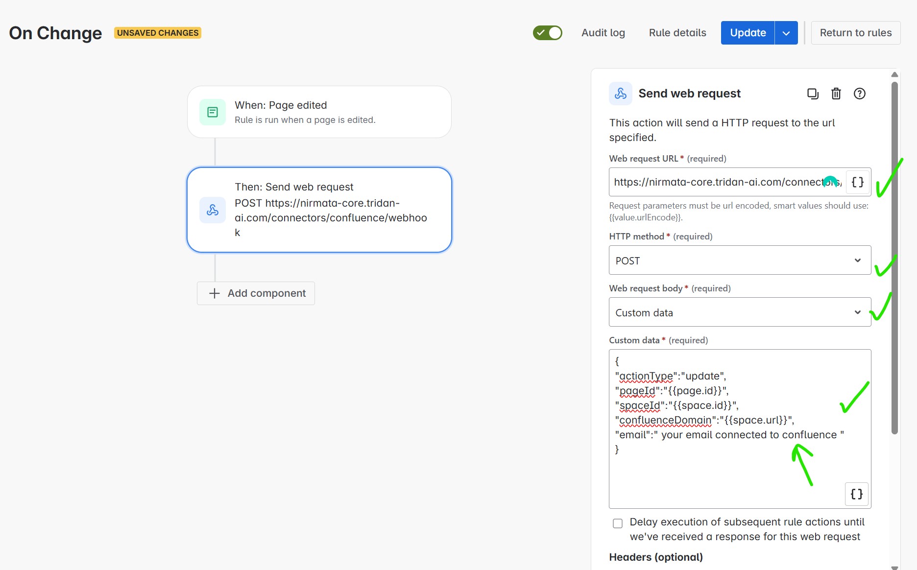 Defining hooks in Confluence